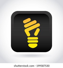 Bulb design over gray background, vector illustration