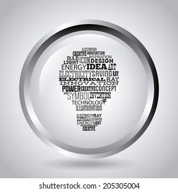 bulb design over gray background vector illustration