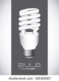 bulb design over gray background vector illustration