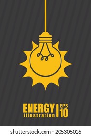 bulb design over gray  background vector illustration