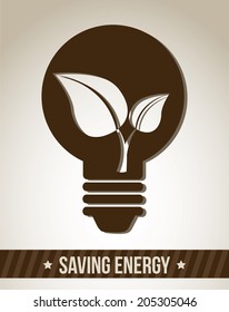 bulb design over gray background vector illustration
