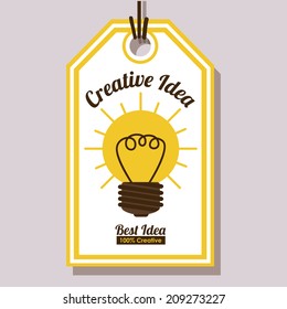 Bulb design over gray background, vector illustration