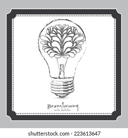 Bulb design over gray background, vector illustration