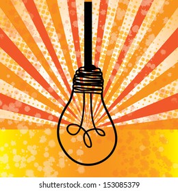 bulb design over grunge background vector illustration  