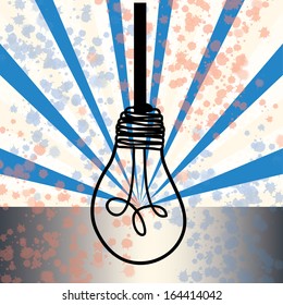 bulb design over grunge background vector illustration  