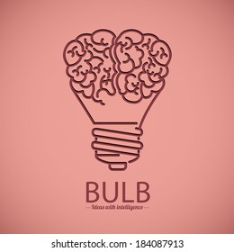 bulb design over pink background, vector illustration