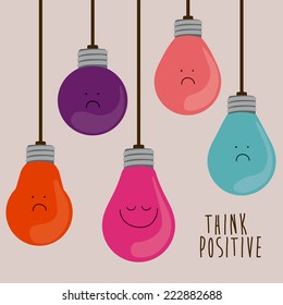 Bulb design over purple background, vector illustration