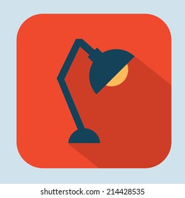 Bulb design over red background, vector illustration