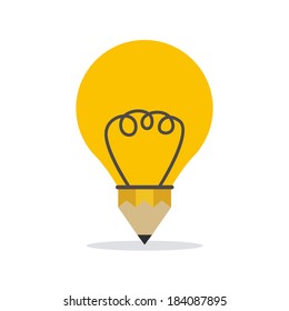bulb design over white background, vector illustration