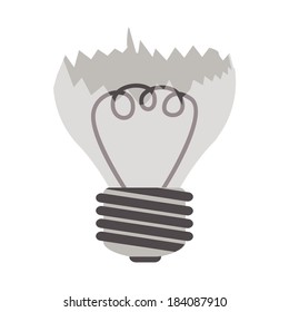 bulb design over white background, vector illustration