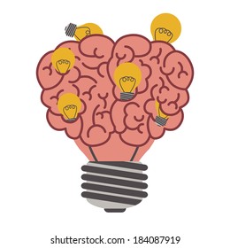 bulb design over white background, vector illustration