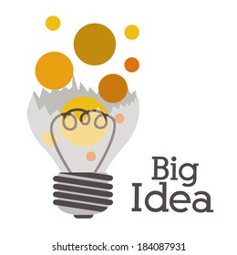 bulb design over white background, vector illustration