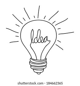 Bulb design over white background, vector illustration