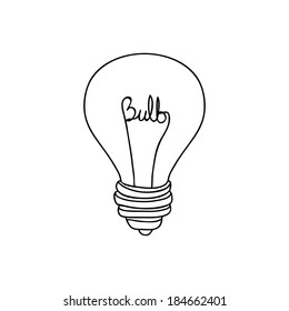 Bulb design over white background, vector illustration