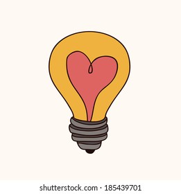 Bulb design over white background, vector illustration
