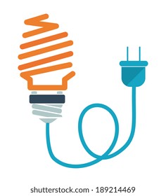 Bulb design over white background, vector illustration