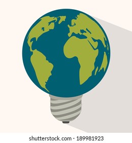 Bulb design over white background, vector illustration