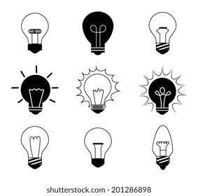 Bulb design over white background, vector illustration