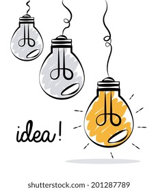 Bulb design over white  background, vector illustration