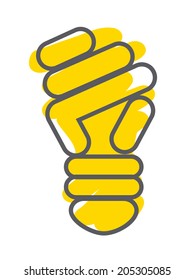 bulb design over white background vector illustration
