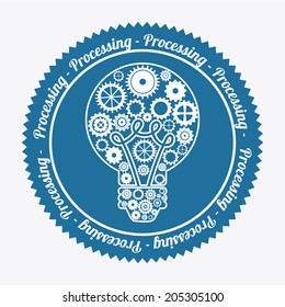 bulb design over white background vector illustration