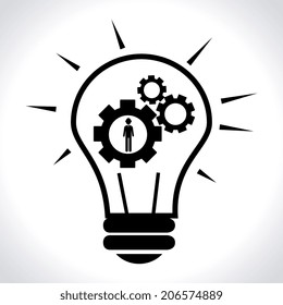 Bulb design over white background, vector illustration