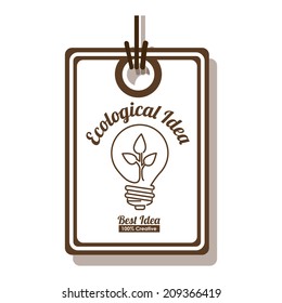 Bulb design over white background, vector illustration