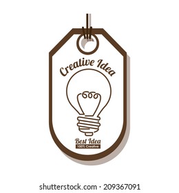 Bulb design over white background, vector illustration