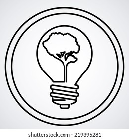 Bulb design over white background, vector illustration