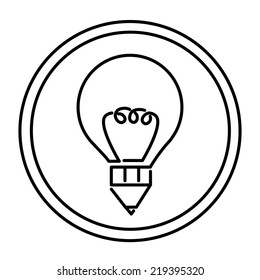 Bulb design over white background, vector illustration