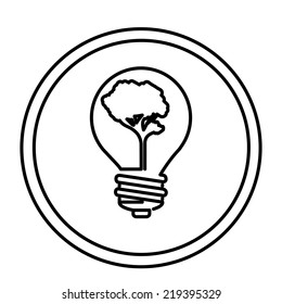 Bulb design over white background, vector illustration