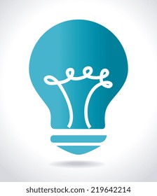 Bulb design over white background, vector illustration