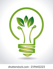 Bulb design over white background, vector illustration