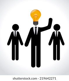 Bulb design over white background, vector illustration