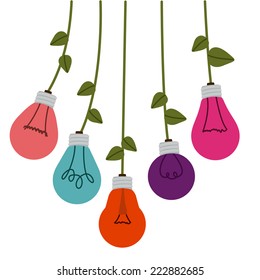 Bulb design over white background, vector illustration