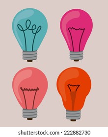 Bulb design over white background, vector illustration