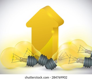 Bulb design over white background, vector illustration.
