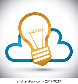 Bulb design over white background, vector illustration.