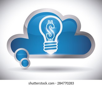 Bulb design over white background, vector illustration.