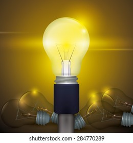 Bulb design over white background, vector illustration.