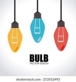 Bulb design over white background,vector illustration