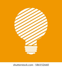 Bulb design over yellow background, vector illustration