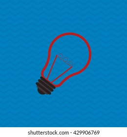 bulb design.blue background. Colorful illustration , vector