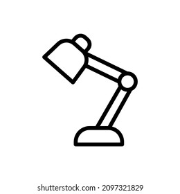 Bulb desk lamp icon line style vector