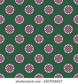 Bulb Diodes on Grow Light vector Phytolamp concept round colored seamless pattern
