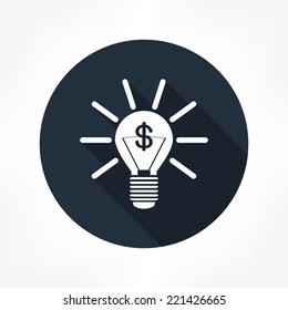bulb dollar sign icon
