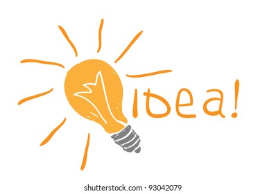 bulb drawing. idea concept
