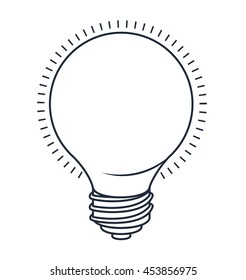 bulb drawing isolated icon design, vector illustration  graphic 