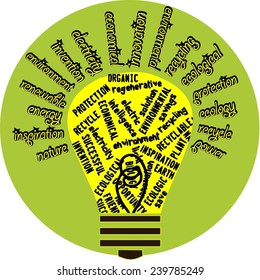 Bulb with ecological terms