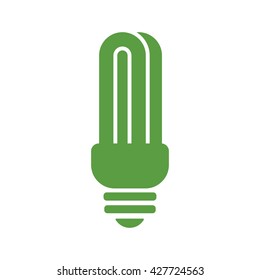 bulb, ecology green icons set on white background